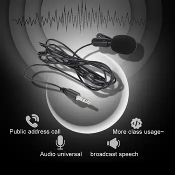 1 ~ 5 шт. 3,5 мм мини петличный микрофон металлический зажим петличный микрофон для мобильного телефона ПК ноутбук проводной микро / микрофон для разговорного вокала