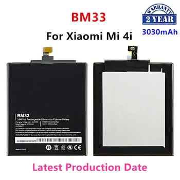 100% оригинальный аккумулятор BM33 3120 мАч для Xiaomi 4i Mi 4i Mi4i M4i BM33 Высококачественные сменные батареи для телефонов