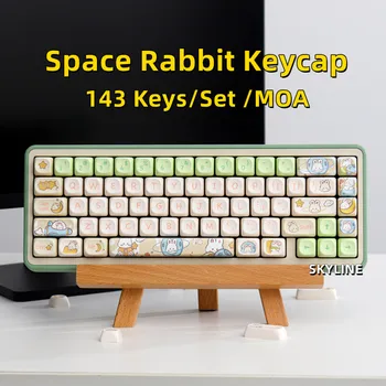 143 ключа / комплект Колпачок для ключей Space Rabbit PBT Колпачки для ключей с красителем Колпачки для ключей MOA Profile для 61 64 68 87 980 104 HHKB