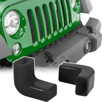 1PAIR Передний бампер Буксировочный крюк Крышки Сцепление Буксировочный ремень подходит для Jeep Wrangler JK 2007-2017, JL, Gladiator JT 2007-2022