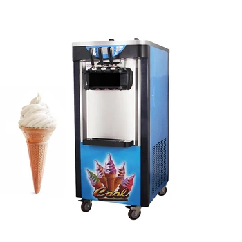 2023 Недавно разработанная машина для мороженого большой емкости, напольная машина для замороженного йогурта с тремя головками