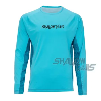 2023 Рыбацкая рубашка с мелкими хвостами Длинный рукав Защита от ультрафиолета На открытом воздухе Дышащая одежда для рыб Быстросохнущая рыбалка Джерси Anglin
