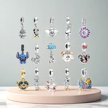 2024Новинка, горячая продажа, стерлинговое серебро, кулон с коалой, подходящее для браслета Pandora, аксессуары для ожерелья Disney, подарок на день рождения