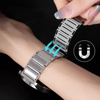 22 мм металлический ремешок для часов Samsung Galaxy 46 мм Huawei watch GT2 46 мм Магнитная пряжка для часов браслет для Amazfit GTR 47 мм correa