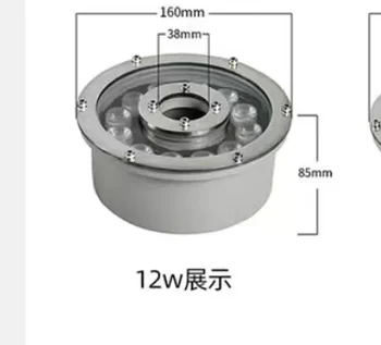 3 шт. DMX512 RGB светодиодный светильник для бассейна DC24 В 12 Вт диаметр 160 мм