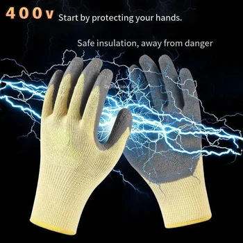 400 В Изоляционные перчатки Защита от электричества Перчатки для защиты от электричества Резиновые нескользящие перчатки для работы электрика Защита Travail