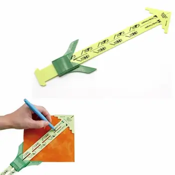 5-в-1 Лоскутный швейный инструмент Линейка Скользящая измерительная швейная линейка Инструмент для шитья / крафта / маркировки отверстий для пуговиц