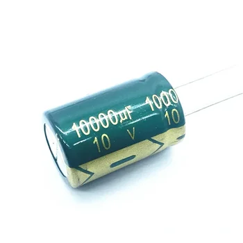 5 шт./лот 10 В 10000 мкФ Низкоимпедансный высокочастотный алюминиевый электролитический конденсатор размером 16X25 10 В 10000 мкФ 20%