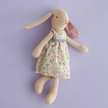 Baby Bunny Тканевые игрушки Разглаживающая игрушка для младенцев Милая обнимающая кукла для сна для детей Ручная работа Разнообразие Коричневый кролик Плюс