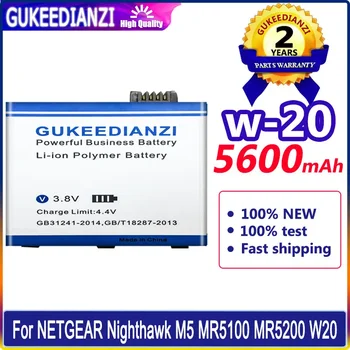 GUKEEDIANZI Новый аккумулятор W-20 для беспроводного маршрутизатора NETGEAR Nighthawk M5 MR5100 MR5200 W20 3,85 В 5600 мАч литиевая перезаряжаемая