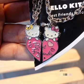 Hello Kitty Sanrio Kawaii Симпатичная Женская Ниша Модная Крутая Горячая Девушка Мужчина Не Пара Студент Лучший Друг Аниме Мультфильм Ожерелье