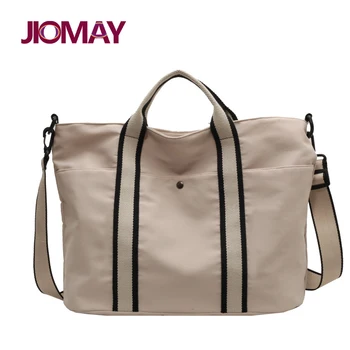 JIOMAY Женские дизайнерские роскошные пляжные сумки Высокое качество 2023 Легкая холщовая сумка через плечо большой емкости Дорожная сумка