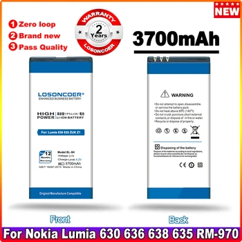 LOSONCOER 3700mAh BL-5H BL-5H BL5H Аккумулятор для мобильного телефона Nokia Lumia 630 635 636 638 RM-977 RM-978 RM 977 978