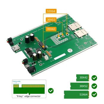 NGFF(M.2) Модуль 4G/5G на адаптер USB 3.0 с вентилятором/слотом для двух SIM-карт и дополнительным источником питания