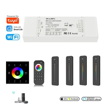  Skydance 5 в 1 Контроллер светодиодной ленты WIFI Tu'ya Push Dim RGB, RGBW, RGBCCT, CCT, одноцветное приложение Echo Plus Голосовое управление