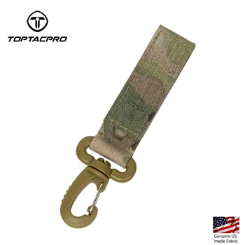 TOPTACPRO Tactical Molle Кольцо для ключей Цепь Зубчатый зажим Держатель ключей Нейлоновый ремень Держатель ключей На открытом воздухе Походная пряжка Военный крючок 8903