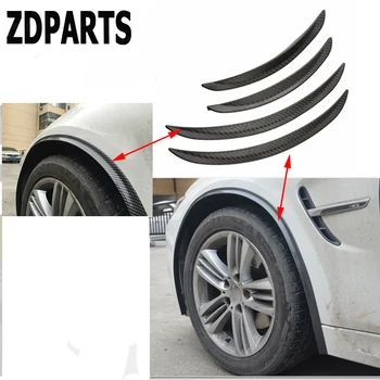 ZDPARTS 2PC Автомобильное крыло Колесо Край шины Брови Карбоновые Наклейки Для Audi A3 A4 B7 B8 B6 A6 C6 C5 Q5 Nissan Qashqai Juke X-trail