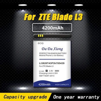Высококачественный LI3820T43P3H785439 аккумулятор емкостью 4200 мАч для телефона ZTE Blade L3