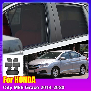 Для Honda City Mk6 Grace 2014-2020 Окно автомобиля SunShade Щит Передний лобовой стекло Задняя боковая шторка Солнцезащитный козырек