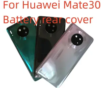 Для ремонта стеклянной задней крышки Huawei Mate 30 Заменить дверной чехол для аккумулятора телефона + клей для логотипа объектива камеры