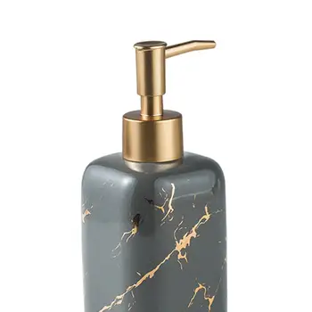 Дозатор мыла с мраморной текстурой Насос для бутылки лосьона для кухни отеля черный
