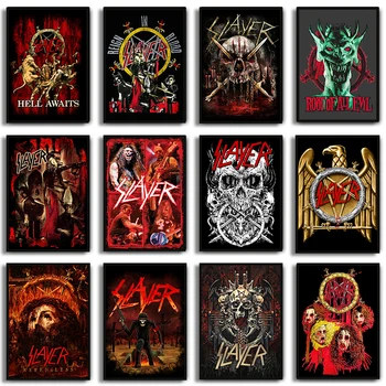 Известная хэви-метал рок-группа S-Slayer Альбом Плакат Печать Холст Живопись Музыка Настенное искусство для фанатов Гостиная Украшение дома