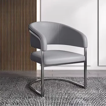Индивидуальные скандинавские обеденные стулья Мобильный расслабляющий белый одноместный обеденный стул Комод Шезлонг Salle Ясли Мебель для дома ZY50CY