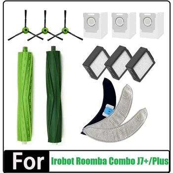 Комплект аксессуаров для Irobot Roomba Combo J7 + / Plus Пылесос Замена Резиновые щетки Фильтры Вакуумные мешки Швабра