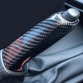 Крышка ручки ручного тормоза из углеродного волокна подходит для BMW F30 F32 E90 E91 E92 E93 E46 2005-2018