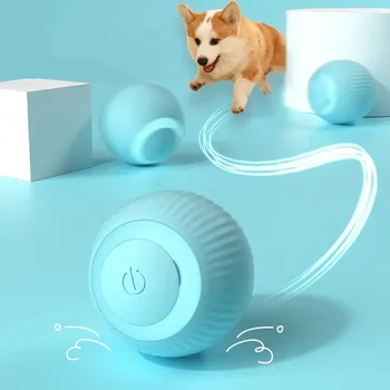  Маленькая умная собака Puppy Toys Автоматический тренировочный электрический для самодвижущихся интерактивных собак Rolling Indoor Toy Playing Ball