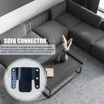  Металлический секционный разъем для дивана 4 шт. Высококачественный блокирующий мебельный разъем Легко устанавливается и снимается для дома