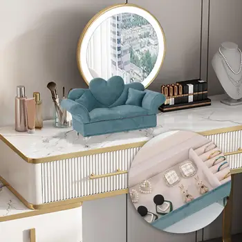Миниатюрный кукольный домик диван шкатулка для драгоценностей органайзер спальня украшение для спальни прекрасный орнамент кукольный домик мебель мини для ожерелья браслет