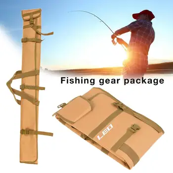  Многофункциональная складная сумка для удочки Утолщенная сумка для хранения рыбы Регулируемый ремень Рыболовный инструмент Сумка