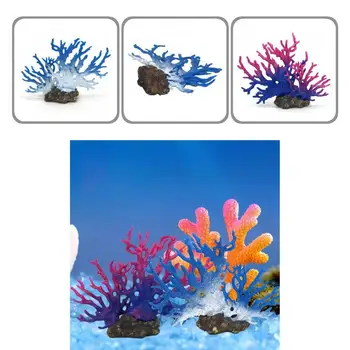 Моделирование украшения аквариума Коралловый аквариум Украшение растений Аквариумный орнамент Компактное коралловое украшение