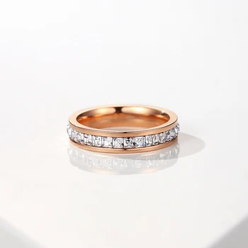 Модные корейские кольца из нержавеющей стали для женщин свадебное кольцо ювелирные изделия для подруги подарок