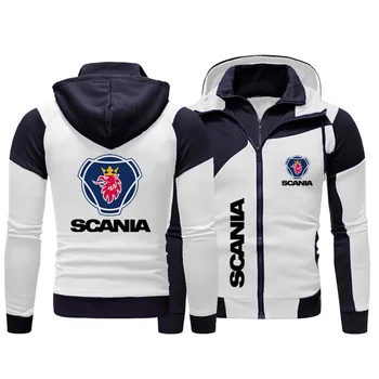Мужская толстовка с капюшоном, спортивная куртка с логотипом SCALA, теплый пуловер, высококачественная осенняя одежда, пуловер на молнии спереди, мужской топ