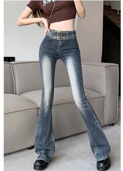 новый весна-лето Мода повседневная эластичная узкая марка женские женские женские джинсы с высокой талией и