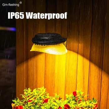 Новый солнечный светильник НЛО IP65 Водонепроницаемый садовый пейзажный светильник Домашний открытый солнечный настенный светильник для забора Декоративное освещение