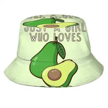 Просто девушка, которая любит авокадо. Унисекс Рыбацкие шляпы Шляпы-ведра Авокадо Фрукты Овощная еда Милый авокадо Забавный авокадо
