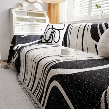 Синель Минималистичный чехол для дивана Ткань Всесезонное универсальное пылезащитное диванное полотенце Диванное одеяло 2024 Новая модель