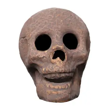 Хэллоуин Камин Череп Долговечное украшение черепа Реалистичные огнеупорные украшения для черепа на Хэллоуин для каминов