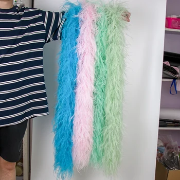 цветные страусиные перья боа на свадебном платье вечеринка одежда шитье шаль шарф украшение высокое качество поделки перья 1/2 метра