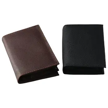  Черный держатель кредитной карты Практичная кожаная коричневая карта Карманный именной кошелек Чехол для дома